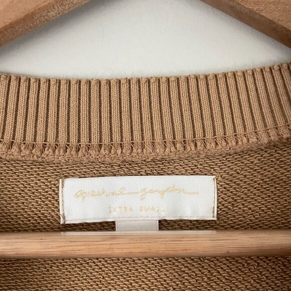 Spiritual Gangster Malia Wide Sleeve Crew Sweatshirt Camel Tan Size XS - Picture 3 of 6